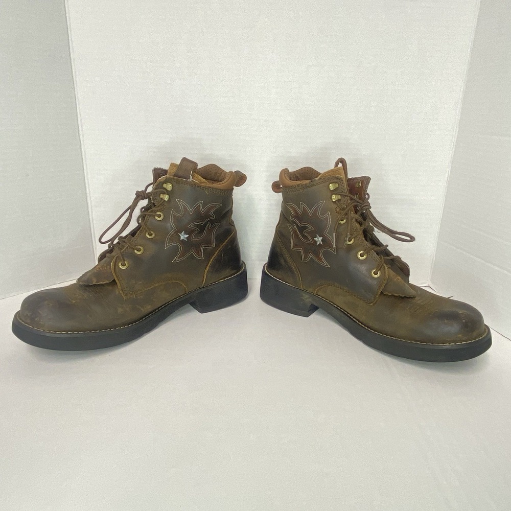 Womens Ariat 10001090 Brown Probaby Lacer Western Boots Size 9B